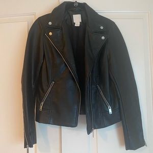 Black faux leather jacket